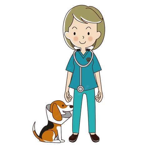 Veterinarian Outfit, Vet Outfit, Vet Clipart, Outfit Drawing, Clip Art Pictures, Beagle Dog, Drawing Images, Stray Cat, Animal Hospital