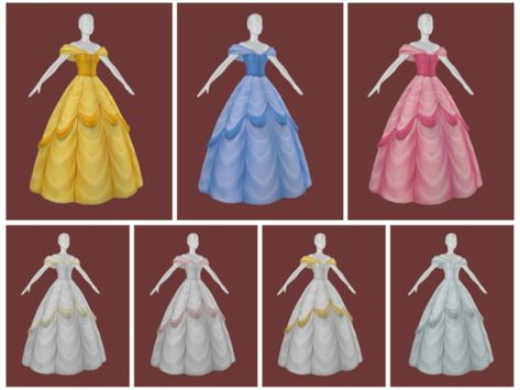 sims 4 halloween costume cosplay #ts4cc | LolleSims' Princess Belle Dress (2 versions) Princess Belle Dress, Sims 4 Challenges, Disney Princess Outfits, Sims Packs, Sims 4 Anime, Sims 4 Gameplay, Sims 4 Dresses, Sims4 Clothes, Disney Princess Dresses