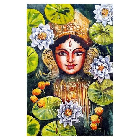 Navratri Painting, Drawing Hacks, Shiv Ratri, Durga Devi, Composition Painting, Indian Illustration, Girl Drawing Sketches, Meaningful Drawings, Beautiful Art Paintings