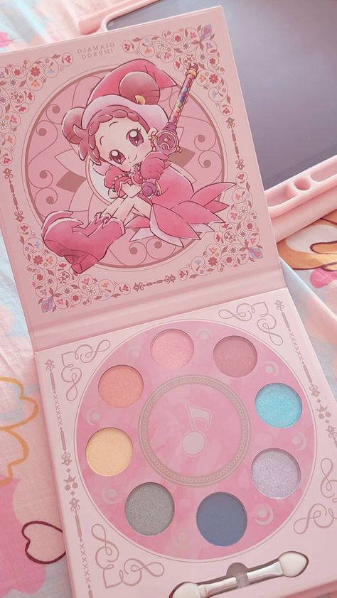 #pink #aesthetic #makeup #cute #kawaii #bunnygirl Kawaii Makeup Palette, Cute Makeup Pallets, Kawaii Makeup Products, Cute Makeup Packaging, Cute Makeup Products, Kawaii Skincare, Makeup Pink Aesthetic, Kawaii Packaging, Kawaii Cosmetics