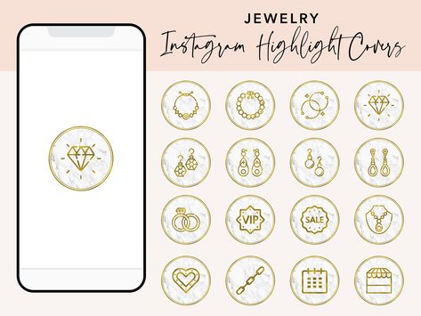 Gold Jewelry Instagram Highlights Marble Instagram Story image and visual related images Jewellery Instagram Highlight Cover, Instagram Highlight Icons Jewelry, Jewelry Highlight Cover Instagram, Etsy Gold Jewelry, Gold Highlight, Makeup Logo Design, Cover Highlight, Pink Gold Jewelry, Instagram Covers