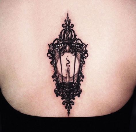 Goth Victorian Tattoo, Old Lantern Tattoo, Victorian Lantern Tattoo, Dark Fairytale Tattoo, Victorian Lamp Tattoo, Spooky Candle Tattoo, Vintage Lantern Tattoo, Gothic Chandelier Tattoo, Gothic Lantern Tattoo