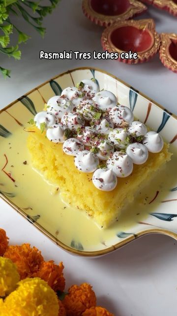 Rasmalai Tres Leches, Tres Leches Cake, Tres Leches, Sweet Snacks Recipes, All Purpose Flour, Condensed Milk, Sweet Snacks, Heavy Cream, Diy Food Recipes