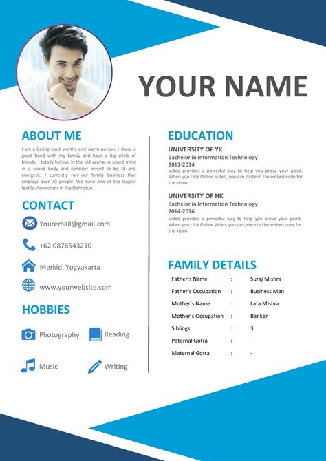 (Modern Bio-data Format for marriage Free Download in Word) Full Size Preview   Bio-data for ... Read moreBio Data Templates – Marriage Bio-data in MS-Word The post Bio Data Templates – Marriage Bio-data in MS-Word appeared first on TechGuruPlus.com. Bio Data Template, Bio Data Format For Student, Ms Word Design, Adobe Photoshop Photography, Bio Data For Marriage, Biodata Format, Job Resume Examples, Bio Data, Instagram Captions For Friends