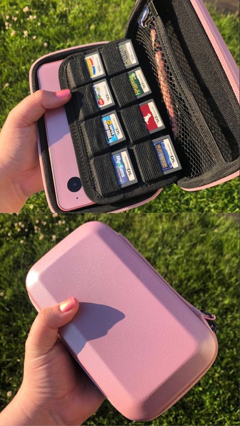 Dsi Xl Aesthetic, Pink Nintendo Ds, Nintendo 2ds Xl Aesthetic, Nintendo 3ds Accessories, Pink Nintendo, Dsi Xl, Nintendo Dsi, Gaming Collection, Nintendo 3ds Xl Case