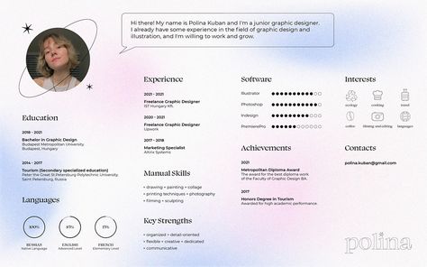 Graphic Design Portfolio / 2021 on Behance Cv Inspiration, Graphic Design Cv, Infographic Resume, 포트폴리오 레이아웃, Portfolio Resume, Creative Cv, Portfolio Design Layout, Cv Design, Portfolio Inspiration