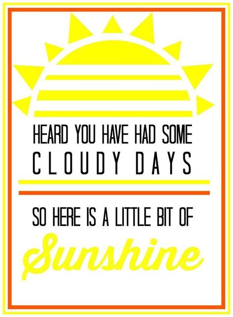 Bit of Sunshine Tag Basket Of Sunshine, Sunshine Care Package, Get Well Baskets, Sunshine Printable, Gifts For Gamers, Box Of Sunshine, Sunshine Quotes, Chic Gifts, Gifts For New Parents