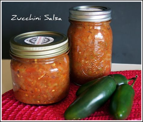 Zucchini Salsa Recipe, Salsa Recipe For Canning, Zucchini Salsa, Salsa Canning Recipes, Zucchini Relish, Canning Salsa, Home Canning Recipes, Homemade Salsa Recipe, Zucchini Recipe