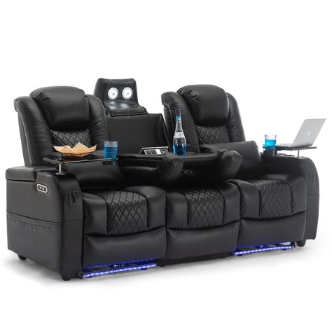 Movie Theater Chairs, Movie Chairs, Fold Down Table, Theater Chairs, Theater Recliners, Relaxing Game, Cinema Seats, Best Home Theater, Reading Lights