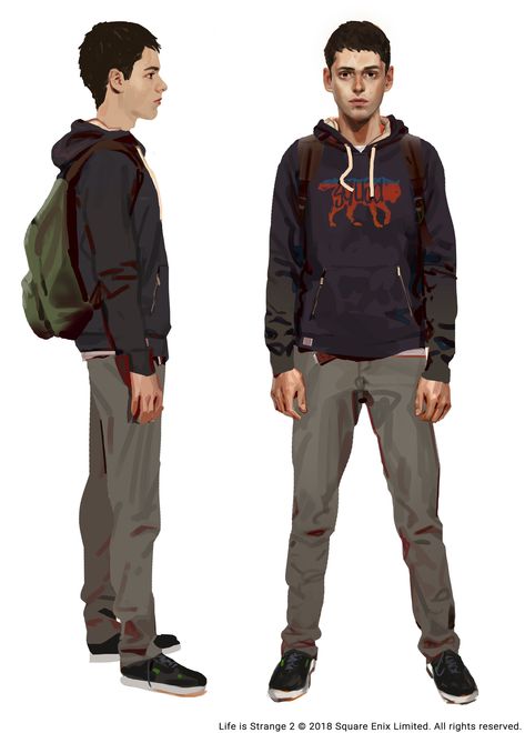 ArtStation - Life is Strange 2 concept art, Edouard Caplain Sean Diaz, Dnd Wizard, Life Is Strange 2, Daniel Diaz, Arkham Origins, Character Turnaround, Arte Robot, World Of Darkness, Male Character