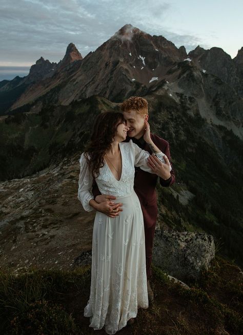 You won’t want to miss the adventurous elopement — we backpacked up into the Cascade peaks for these two to say their vows up in the clouds! It was a beautiful experience of exploring the most stunning views and appreciating peaceful moments in nature. This is just a reminder — your meaningful moments and times together can be shaped to be whatever feels most YOU. Your vows can be anywhere and your special days can look like anything you want! Up In The Clouds, Adventurous Elopement, Peaceful Moments, Camp Wedding, Cascade Mountains, North Cascades, Oregon Wedding, Adventure Camping, In The Clouds