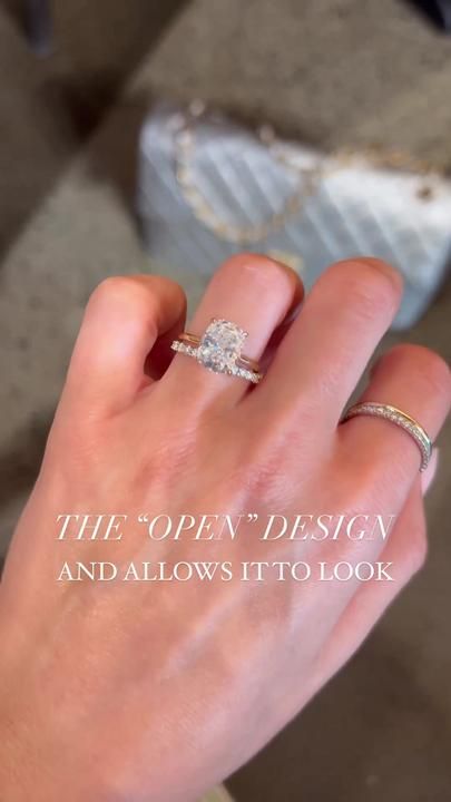 To our donut upgrade lovers- we have the perfect band for you! Our “op... | engagement ring | TikTok East West Gem Co, Cushion Ring, East West, Solitaire Ring, Engagement Ring, Gems, Engagement Rings, Band, Ring