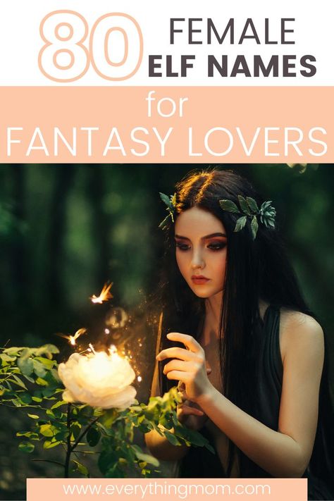 Picking out a baby name is a special task. If you’re a fantasy lover, there are few better options than a mystical elf name, though! In this post, we’ve collected together the best female elf names, including mystical dark elf names. Here are 80 female Elf names for Fantasy Lovers. Female Elf Names, Girl Elf Names, Dark Elf Names, Elven Names, Mystical Names, Strong Baby Names, Meaningful Baby Names, Fantasy Queen, Elf Names