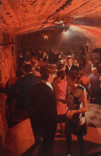 1960s Party Social Affair Underground Cavern Nightclub Party Basement Women Men Chic Fashionable Vintage Photo | by Christian Montone Vintage Nightclub Aesthetic, Underground Jazz Club, Vintage Club Aesthetic, 1960s Nightclub, 60s Nightclub, 1950s Nightclub, Underground Party Aesthetic, Basement Party Aesthetic, Underground Club Aesthetic