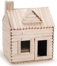 1000+ ideas about Popsicle Stick Houses on Pinterest | Popsicle ... Pop Stick Craft, Popsicle House, Build Your Own Cabin, Craft Stick Projects, Popsicle Stick Crafts House, Popsicle Stick Houses, Diy Popsicle, Popsicle Crafts, Craft Sticks