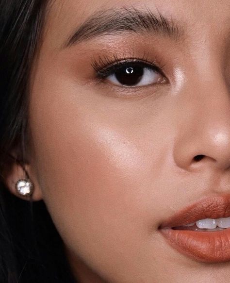 Fresh Makeup Look Asian Morena, Soft Glam Makeup Asian Monolid, Olive Skin Eye Makeup, Filipino Eye Makeup, Epicanthal Fold Makeup, Filipino Wedding Makeup, Wedding Guest Makeup Asian, Make Up For Morena Skin Filipina, Fresh Makeup Look Asian Natural