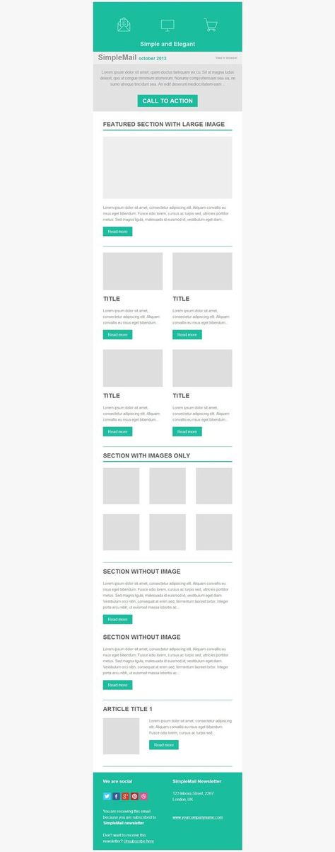 Mailchimp Newsletter Design, Edm Template, Email Newsletter Inspiration, Newsletter Design Layout, Newsletter Design Inspiration, Newsletter Template Mailchimp, Edm Design, Mail Chimp Templates, Graphic Design Magazine