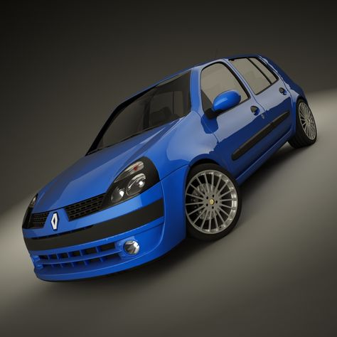 Renault Clio 2004 Sport 3D Model- This is a model of Renault Clio 2004 Sport. Detailed and realistic view with exterior and interior.    - Suitable for architectural visualizations, advertising renders and other.  - Body paint and other materials are easy to modify.  - All objects are named intelligently.  - All materials are named intelligently.  - 23 materials.  - 12 Textures.  - Model created and rendered with 3ds Max 9 and V-Ray  - All max files are compatible for 3ds Max 9 or higher version Clio Sport, Renault Clio Sport, Sports Trophies, Toy Car, Cars, Vehicles