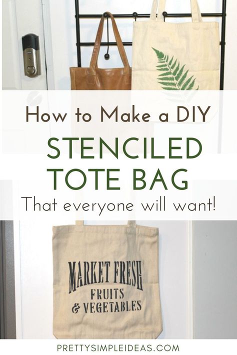 Need a DIY Christmas Gifts for Friends and Family (or a DIY Christmas gift for kids, women,  coworkers, your mom - and that's cheap? Then you have to make this super easy DIY stenciled canvas tote bag. It is also super easy and super fast! #DIYchristmasgifts Diy Christmas Gifts For Kids, Diy Christmas Gifts For Friends, Mops Crafts, Christmas Gift For Kids, Group Crafts, Diy Tote, Craft Day, Craft Night, Stencil Diy