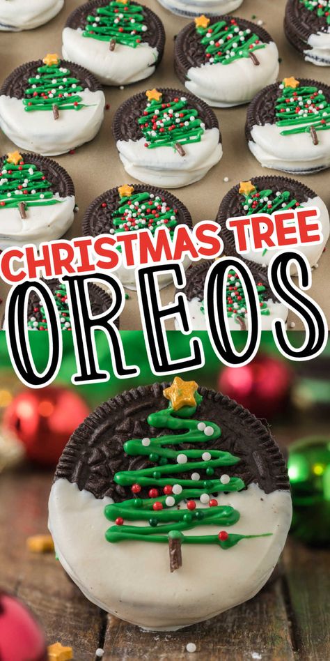 Christmas Oreos, Oreo Cookie Flavors, Christmas Tree Chocolates, A Simple Christmas, Easy Christmas Cookie Recipes, Christmas Cookies Easy, Christmas Foods, Xmas Cookies, Christmas Sweets