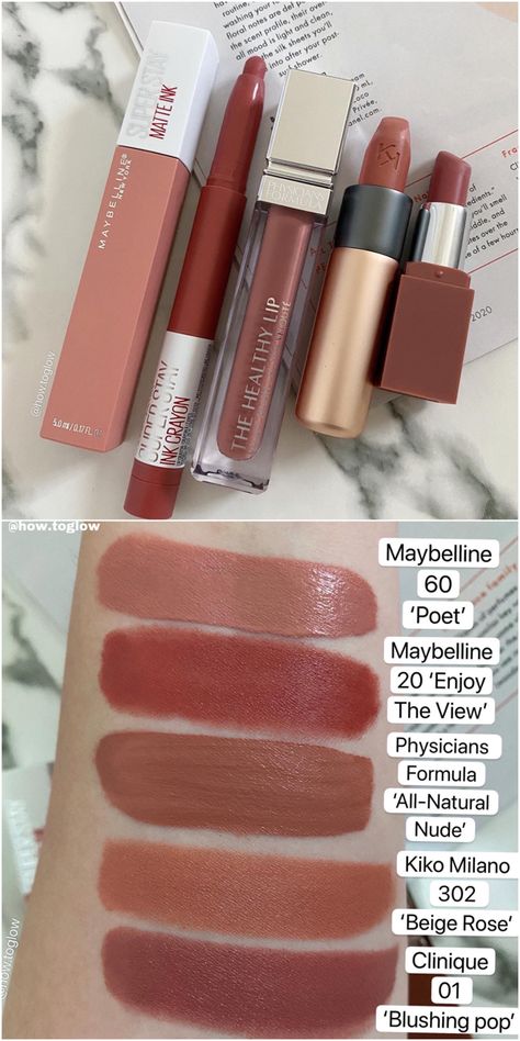 Every Day Lipstick, Best Maybelline Products, Why Lipstick Doesn’t Look Good On You, Maybelline Nude Lipstick Shades, Maybelline Lipstick Swatches, Maybelline Lipstick Shades, Lipstick On Lips, Pretty Lipstick Colors, Affordable Lipstick