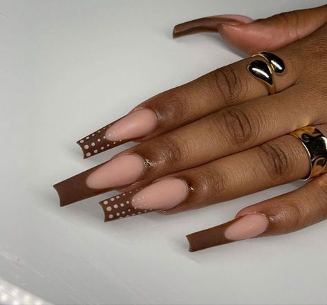 #thenaildepo Brown Acrylic Nails, Long Acrylic Nail Designs, Ombre Acrylic Nails, Nails Now, Simple Acrylic Nails, Long Acrylic Nails Coffin, Acrylic Nails Coffin Pink, Long Square Acrylic Nails, Acrylic Nails Coffin Short