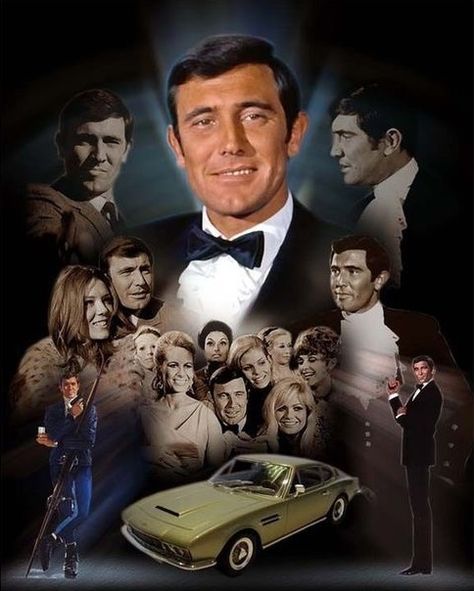 George Lazenby as Bond. James Bond Casino Royale, James Bond Movie Posters, James Bond Party, George Lazenby, Bond Series, James Bond Style, James Bond Girls, Bond Cars, Septième Art