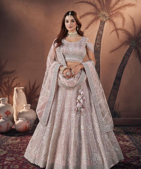 Make your Effortlessly look in this Baby Pink Handwork lehenga with premium Net with handwork Blouse and Beautiful handwork Net dupatta!!🌸 SHOP NOW 🛍️ gotifab.com [Indian ethnic wear, Lehenga choli for women, Designer choli, chaniya choli, handwork lengha choli, party wear lehenga ] #gotifab #indianlehengadesigner #lenghacholi #traditionalweaningindia #madetomeasurelehenga Wedding Reception Lehenga, Pink Bridal Lehenga, Lehenga Choli Designs, Bridesmaid Lehenga, Reception Lehenga, Embroidery Wedding, Net Lehenga, Pink Lehenga, Party Wear Lehenga