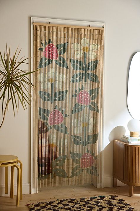 Closet door alternative curtains