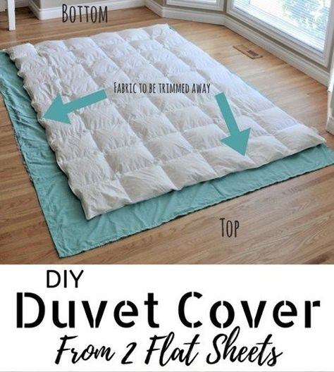 DIY Duvet Cover From Flat Sheets - an easy sewing project... #diy #sewing #duvet #duvetcovers #homestead #homesteading Diy Duvet Cover, Diy Duvet, Duvet Cover Diy, Sewing Machine Tension, Old Sheets, Sewing Clothing, Sewing Elastic, King Size Duvet, Craft Sewing