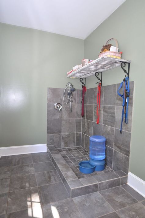 Mud Room With Dog Bath, Puppy Room, Muddy Boots, Wash Room, Dog Washing Station, Dog Room, Dog Wash, Mini Horse, Dog Shower