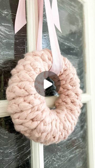 Holly Jolley on Instagram: "I’m sharing this super easy DIY Wreath tutorial using one skein of chunky knit yarn and a small grapevine wreath. This cost $25 and took me less than an hour to make! I tied a ribbon around it and hung it up in my kitchen for Valentine’s Day. Message me if you have any questions. ❤️ . Thank you to my friend @ahhealy for the inspiration to make this!🙏❤️ . #diywreath #wreathsofinstagram #wreathmaking #wreaths #wreathdecor #diycrafts #dıy #craftersofinstagram #craftingideas #craftideas #craftingideas #yarnlover #yarncraft #yarncrafts #yarnstagram #wreathmaker #valentinesdaydecor #pinkdecor #homewithhollyj #hobbylobby" Chunky Knit Wreath Diy, Yarn And Ribbon Wreath Tutorial, Chunky Yarn Wreath Diy, Diy Yarn Wreath Tutorial, Chunky Yarn Wreath, Diy Wreath Tutorial, Ribbon Wreath Tutorial, Chunky Knit Yarn, Easy Diy Wreaths