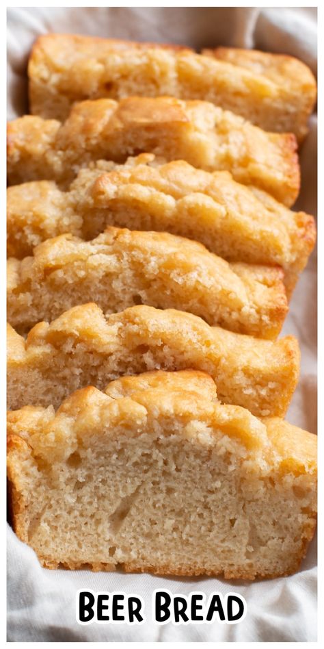 Beer Bread is a delicious four-ingredient batter bread that has a crunchy buttery crust. - Vintage Recipe Tin #beerbread Batter Bread, Oven Baked Bread, Beer Bread Recipe, Recipe Tin, Beer Bread, Beer Batter, Beer Tasting, Retro Recipes, Best Beer