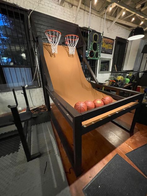 Pop a shot basketball handmade carpentry Speakeasy Basement Ideas, Speakeasy Room Ideas, Club Outfits For Women Night, Club Outfits For Women Night Baddie, Speakeasy Room, Speakeasy Basement, Home Lounge Room, Night Club Outfits For Women, Home Lounge Room Bar