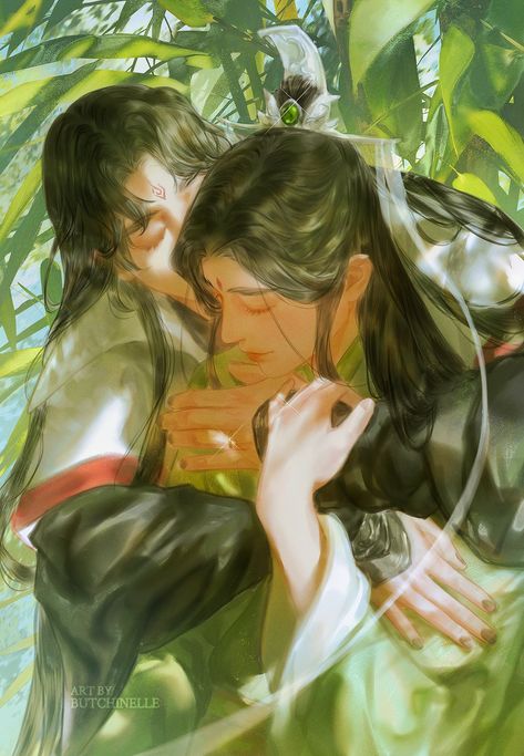 2ha Ranwan, Luo Binghe, Green Characters, Scum Villain's Self-saving System, My Darling, Anime Drawings Boy, My Favourite, Anime Drawings, Drawings