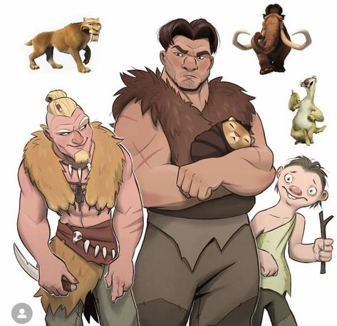 Humanized Disney, Dreamworks Art, Dreamworks Characters, Cartoon Characters As Humans, Seni Dan Kraf, Disney Crossovers, Pinturas Disney, Ice Age, Fantasy Concept Art