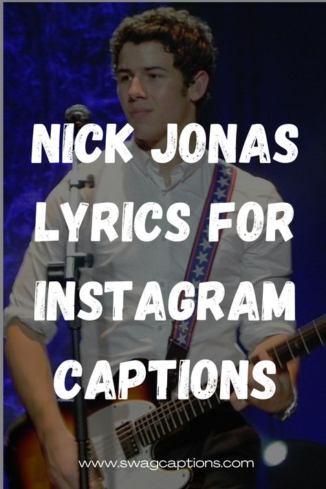 Looking for the perfect Instagram captions? Explore the best Nick Jonas lyrics to up your caption game! From his latest albums to heartfelt tracks, find inspiration for your posts with these catchy lines. Don't miss out on adding some musical flair to your feed! #NickJonasLyrics #InstagramCaptions #MusicalInspiration #CaptionGameStrong #CatchyLines #SongQuotes #NickJonasMusic #FeedFlair #InstaVibes Jonas Brothers Concert Captions, Jonas Brothers Captions Instagram, Jonas Brothers Lyrics, Brother Caption, Catchy Lines, Instagram Caption Lyrics, Caption For Boys, Caption Lyrics, Jonas Brother