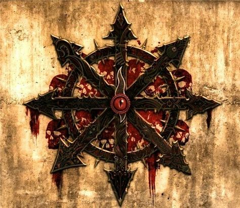 Chaos star of Khorne Khorne Symbol, Warhammer 40k Tattoo, 40k Tattoo, Chaos Star, Chaos Tattoo, Warhammer Online, Chaos Magick, Interior Design Template, Tattoo Symbols