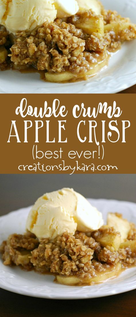 Perfect Apple Crisp - a double layer of cinnamon oat topping makes this the best apple crisp ever! You will love this fall recipe! The Best Apple Crisp, Apple Crisp Recipe Healthy, Apple Crisp Topping, Best Apple Crisp Recipe, Healthy Apple Crisp, Caramel Apple Crisp, Best Apple Crisp, Easy Apple Crisp Recipe, Apple Crisp Easy