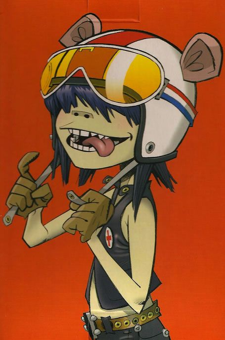 Gorillaz 02 Jamie Hewlett Art, Gorillaz Noodle, Marshmello Wallpapers, Illustration Design Graphique, Gorillaz Fan Art, A Cartoon Character, Monkeys Band, Jamie Hewlett, Gorillaz Art