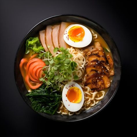 Photo professional photography image of ... | Premium Photo #Freepik #photo Ramen Photography, Ramen Noodles Soup, Shio Ramen, Delicious Ramen, Curry Ramen, Shoyu Ramen, Noodles Soup, Ramen Noodle Soup, Ramen Soup