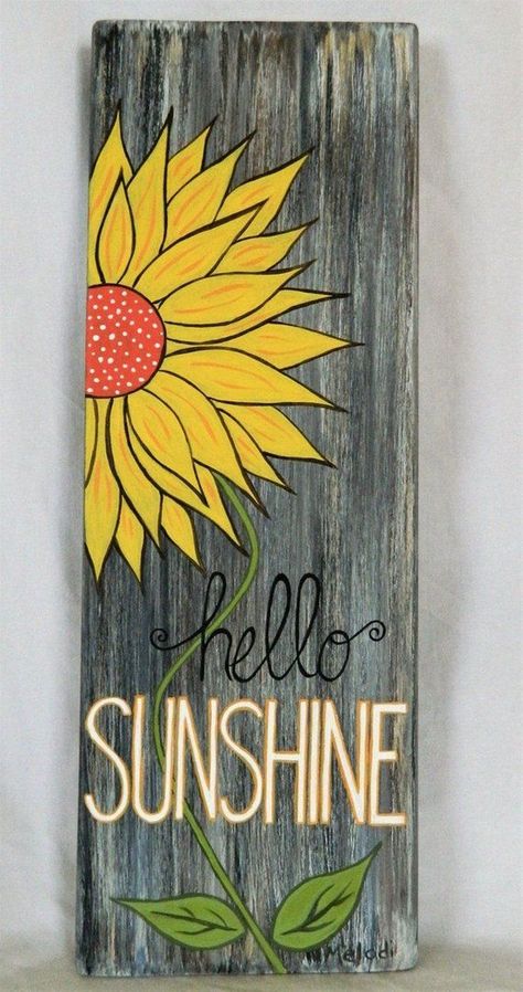 Awesome 20+ Creative Summer Decor Ideas For Your Home Home Decor Spring, Wood Signs Home Decor, Cute Dorm Rooms, Decor Spring, Pallet Art, Hello Sunshine, Decor Tips, Porch Signs, Wooden Sign