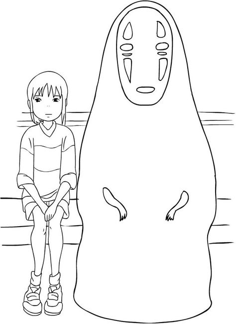 Ghibli Coloring Pages, Studio Ghibli Coloring Pages, Ghibli Coloring, Anime Lineart, Rainbow Canvas, Studio Ghibli Art, Pola Sulam, Ghibli Art, Arte Inspo