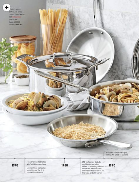 All Clad Cookware, Christmas Cookware, Cookware Essentials, Cooking Set, Pots Pans, Food Photography Styling, Cookware Sets, Cookware Set, Williams Sonoma