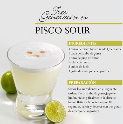 Pisco Sour Receta, Peruvian Desserts, Entertaining Table Settings, Chilean Recipes, Peruvian Food, Pisco Sour, Peruvian Recipes, Entertainment Table, Pisco