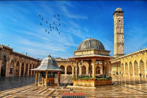 The Great Umayyad Mosque, Aleppo, Syria Umayyad Mosque, Aleppo Syria, Syria, Ferry Building, Ferry Building San Francisco, Taj Mahal, Building, Travel