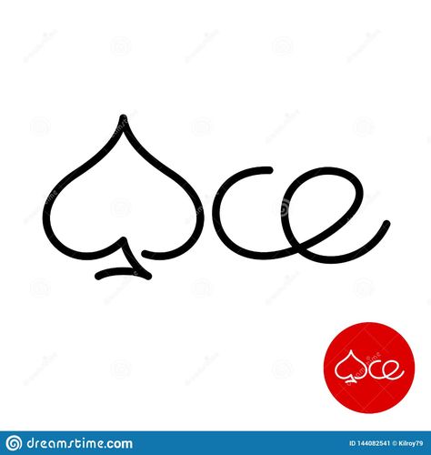 Spade Symbol Tattoo, Ace Symbol Tattoo, Ace Of Spades Nail Design, Ace Tattoo Small, Ace Spade Tattoo, Ace Tattoo Ideas, Ace Logo Design, Ace Symbol, Spades Tattoo