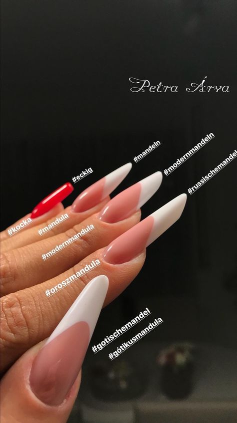 Nails Shape 2023, Deep V Nails, Russian Nails Shape, Unique Nail Shapes, Nails Form, Nails Coffin Short, Aqua Nails, Edge Nails, Punk Nails