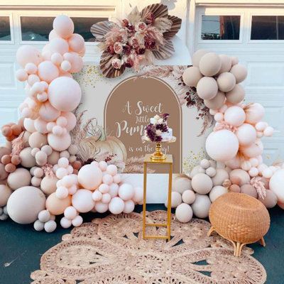 Pumpkin Baby Shower Backdrop - Bohemian Pampas Grass, Fall & Thanksgiving Photography, Party Décor, Photo Booth Props The Holiday Aisle® Size: 6" H x 8" W | The Holiday Aisle® Autumn Thanksgiving Baby Shower Party Décor & Photo Booth Props | 6" H x 8" W | Wayfair January Baby Shower Themes Neutral, Little Pumpkin Baby Shower Centerpieces, Fall Baby Shower Backdrop, Pumpkin Baby Shower Backdrop, January Baby Shower Themes, Little Pumpkin Baby Shower Decorations, January Baby Shower, Thanksgiving Photography, Fall Baby Shower Decor