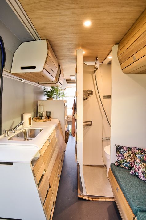 Modules - VAN-Jorn | Modular campervans | Your camper like no other Campervan Design, 4x4 Camper Van, Mercedes Camper, Custom Camper Vans, Camper Kitchen, Truck Diy, Sprinter Camper, Campervan Interior, Camper Van Conversion Diy